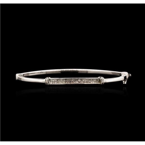 14KT White Gold 0.68 ctw Diamond Bangle Bracelet