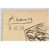 Image 4 : Spanish Ink "GALLERY ART" Signed Picasso 7.10.34