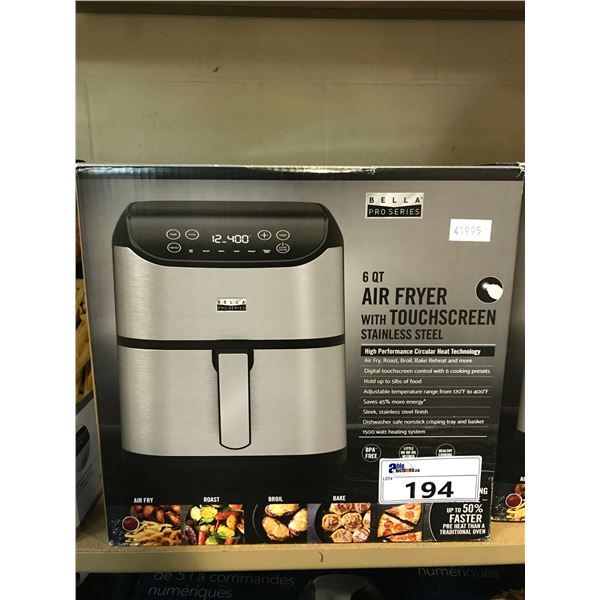 Bella 1.6 qt air fryer Clearance