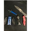 Image 1 : ASSORTED KNIVES, POCKET KNIVES AND COMPASS