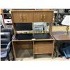 Image 1 : WOOD DESK WITH STORAGE CABINETS 49-1/2"X23-1/2"X61-1/2"