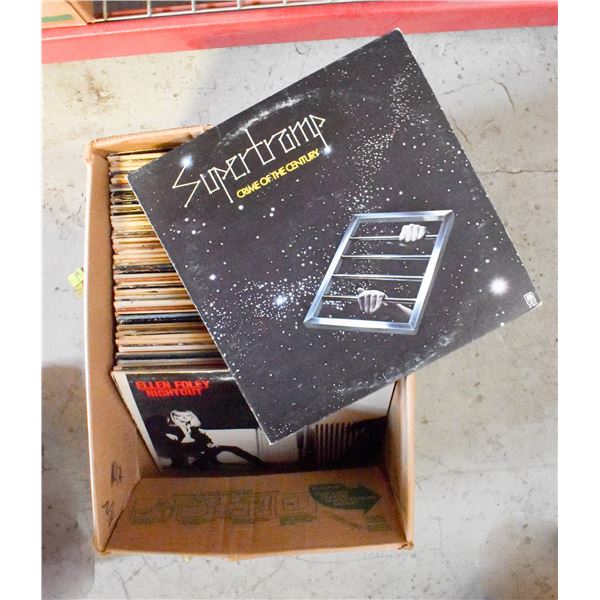 BOX OF LP RECORDS INCLUDING: SUPERTRAMP,BETTE