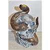 Image 1 : SKULL HEAD STATUE: SNAKE GOING THROUGH