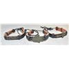 Image 1 : x3 HAND CRAFTED VARIOUS LEATHER BRACELETS, NEW