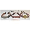 Image 1 : x3 HAND CRAFTED VARIOUS LEATHER BRACELETS, NEW