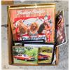 Image 1 : BOX WITH VINTAGE MAN-CAVE FRAMED POSTERS