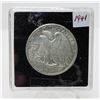 Image 2 : 10)  USA 1941 LIBERTY HALF DOLLAR COIN, 90% SILVER