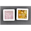 Image 1 : #178-NATURAL PINK ROSE QUARTZ& YELLOW AGATE ROUGH