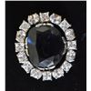Image 1 : VINTAGE GREEN SAPPHIRE WITH CRYSTAL STONES BROOCH