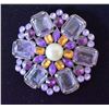 Image 1 : VINTAGE LARGE AMETHYST BROOCH