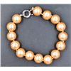 Image 1 : #375-SEA SHELL PEARL BRACELET  12MM /7.5"