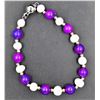 Image 1 : #160- FRESH WATER PEARL& PURPLE  SUGILITE  BRACELE
