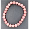Image 1 : #92-NATURAL RHODOCHROSITE BEAD BRACELET 8MM/7.5"