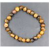 Image 1 : #95-NATURAL TIGER EYE BEAD BRACELET 8MM/7.5"