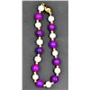 Image 1 : #156- FRESH WATER PEARL& PURPLE  SUGILITE  BRACELE