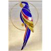 Image 1 : STAINED GLASS PARROT ON HANGING RING