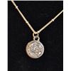 Image 1 : .925 SILVER STAMPED CHAIN WITH GEMSTONE PENDANT