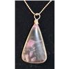 Image 1 : .925 SILVER STAMPED CHAIN AND GEMSTONE PENDANT