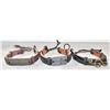 Image 1 : x3 HAND CRAFTED VARIOUS LEATHER BRACELETS, NEW