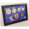 Image 1 : GREAT BRITAIN TYPE COIN SET IN FRAME