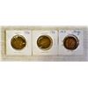Image 1 : SET OF THREE LARGE CANADIAN PENNIES ONE