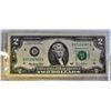 Image 1 : ONE UNCIRCULATED US 2$ BILL 2003 IN HOLDER