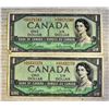 SET OF TWO1954 CANADIAN ONE DOLLAR REPLACEMENT