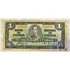 ONE 1937 CANADIAN ONE DOLLAR BILL J/N2607160