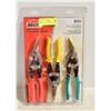 NEW 3-PIECE AVIATION TIN SNIPS SET