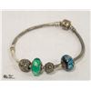 Image 1 : PANDORA BRACELET SILVER WITH CHARMS .925 STERLING 8"