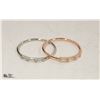 Image 1 : LUNA JAMES STERLING SILVER ROSE GOLD/SILVER 2 RING SET