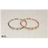 Image 1 : LUNA JAMES STERLING SILVER ROSE GOLD/SILVER 2 RING SET