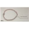 Image 1 : STAMPED .925 STERING SILVER CUBIC ZIRCONIA 2-TONE BRACELET WITH LOCKING CLASP