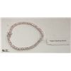 STAMPED .925 STERING SILVER CUBIC ZIRCONIA 2-TONE BRACELET WITH LOCKING CLASP