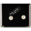 Image 1 : STAMPED .925 FAUX PEARL EARRINGS