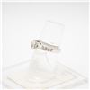 Image 2 : 14 KARAT WHITE GOLD FANCY CUT DIAMOND RING SIZE 7 3/4, THE BRIGHT POLISHED MOUNT WITH FANCY CUT DIAM