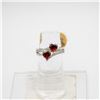 Image 1 : DUAL RED HEART FASHION RING SIZE 6.5