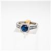 Image 1 : BLUE AND WHITE STONE FASHION RING SIZE 9.5