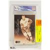 Image 1 : GORDIE HOWE SIGNED HOCKEY CARD GRADED 9.5