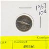 Image 1 : 1967 CANADIAN SILVER 10 CENTS, HEAVY TONING