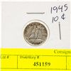 Image 1 : 1945 CANADIAN SILVER 10 CENTS