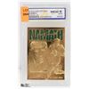 Image 1 : 23 KARAT GOLD FOIL GRADED 10 JOE NAMATH LE COLLECTOR CARD