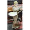 Image 1 : STATUE OF LADY HOLDING TRAY APPROX 2FT TALL