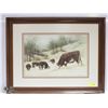 Image 1 : FRAMED COW PRINT 224/400 32" X 25"