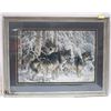 Image 1 : FRAMED WOLF PRINT 43" X 33"