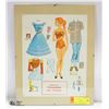 Image 1 : VINTAGE PAPER DOLL SHEET FRAMED, COMPLIMENTS OF CARNATION ICE CREAM