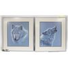 Image 1 : PAIR OF FRAMED WOLF PRINTS 16" X 18"