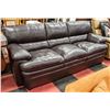 Image 1 : BLACK LEATHERETTE SOFA 88" WIDE.