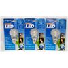 Image 1 : CASE OF 3 OUTDOOR LONG LIFE LED BULBS 2 WATT, 110 LUMEN, NEUTRAL COLOUR. ENERGY SAVING. MODEL 2326 L