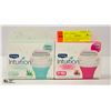 6 SCHICK INTUITION ASST RAZOR REFILL CARTRIDGES 4 BLADES- ALOE AND VITAMIN E. LATHER AND SHAVE IN ON